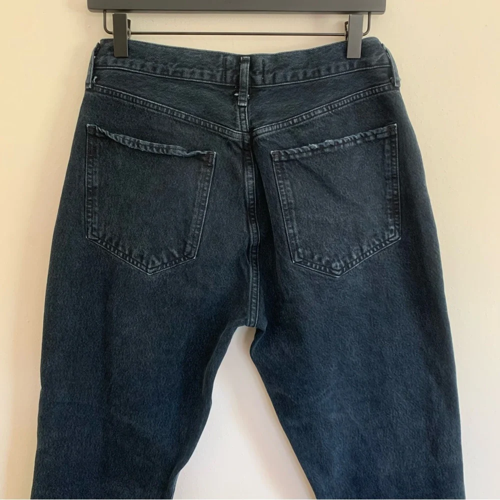AGOLDE Riley Jeans Busted Knees Dark Blue - Picture 5 of 8